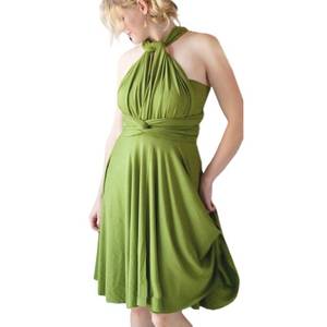 Vêtements de plage décontractés mi-longs pour femmes tissé taille naturelle avec impression numérique pour Photoshoots robe de plage au genou - Product Image 1