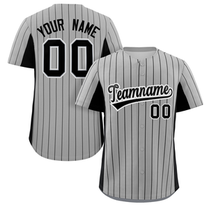 Maillot de baseball personnalisé à rayures fines, manches courtes, boutonné, uniforme d'équipe, vêtements de sport, fabricant OEM ODM, vente en gros - Product Image 1