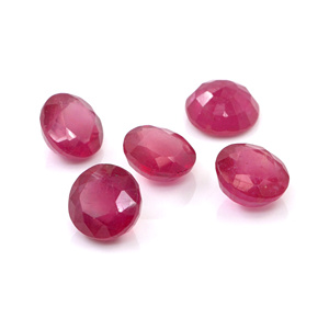 Rubis naturels de Bangkok, ronds calibrés de 8 mm, pierres précieuses de rubis naturelles facettées, prêtes à l'emploi pour la création de bijoux - Product Image 1