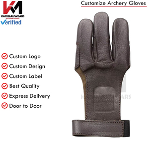 Guantes Profesionales de Tiro con Arco, Reforzados en los Dedos, de Cuero, Duraderos, Cómodos, Ligeros, para Tiro al Blanco y Uso en Campo - Product Image 5