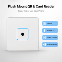 Lecteur de contrôle d'accès intelligent encastré au mur, lecteur de code QR, lecteur RFID multi-technologies