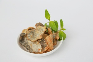 ขนมหนังปลาทอดกรอบ รสซีฟู้ด รสเค็ม 1 กก. บรรจุภัณฑ์สุญญากาศ - Product Image 3