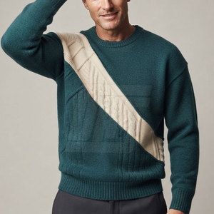 <b>Men</b> Fashion Jumper Soft Knit Pullover <b>Sweater</b> Warm Casual Winter Clothing Crew <b>Neck</b> Ribbed Cuffs Hem And Comfortable Fit - Product Image 5
