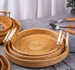 Nueva Bandeja de Ratán para Frutas Hecha a Mano con Materiales Naturales y Personalizable - Product Image 4
