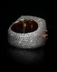 <b>Iced</b> Out VVS1 Moissanite Letter <b>Ring</b> Hip Hop Jewelry Custom Bust Down Rapper <b>Ring</b> Mens Bling Statement <b>Ring</b> Personalized Gift - Product Image 2