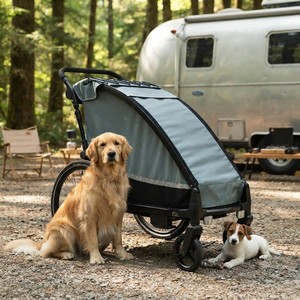 Remolque Plegable para Perros KS-6200 de Aleación de Aluminio, Carrito para Mascotas con Suspensión Independiente, Capacidad de 45-50 kg, Conveniente y Portátil - Product Image 6