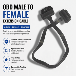 สายต่อขยาย OBD2 แบบ 16 พิน ตัวผู้-ตัวเมีย สำหรับเครื่องมือสแกนวินิจฉัยยานยนต์และการทดสอบยานยนต์ - Product Image 2