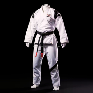 Meilleure qualité hommes noir karaté uniforme respirant séchage rapide Polyester options personnalisables vente chaude vêtements de karaté - Product Image 6