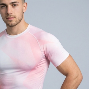 Custom Half Sleeve Compression Shirt for Men Sports Training Gym Workout Quick Dry Athletic Performance Top - Product Image 3