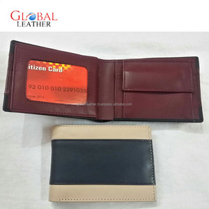 Unisex Short Fashion Genuine Leather Anti-Theft <b>Fold</b> Closure <b>Wallet</b> with Chains and Letter Design - Product Image 2