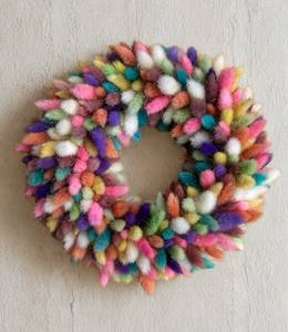 Colas de Conejo Lagurus, Flores Naturales Secas, Corona de 27-30 CM, Multicolor, Decoración para el Hogar - Product Image 1