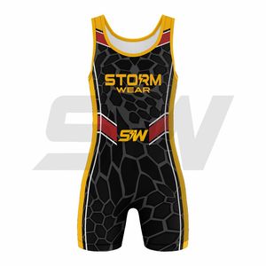 Trajes de Lucha Deportivos Ligeros Elite, Transpirables, con Diseño Sublimado y Costuras Reforzadas, para Entrenamientos, Gimnasio y Levantamiento de Pesas - Product Image 4
