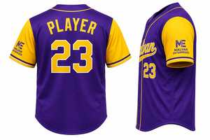 Premium Customized Printed Baseball Uniform Jersey for Button Front Moisture-Wicking Anti-Bacterial Polyester/Cotton Short - Product Image 2