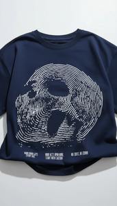 Camiseta de Hombre con Hombros Caídos, Corte Holgado, 100% Algodón, Estilo Casual Urbano, Logotipo Personalizado, OEM, Venta al Por Mayor - Product Image 4