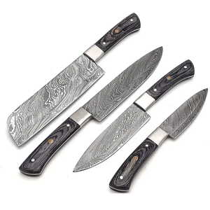 LEGACY BLADES Ensemble de couteaux de chef en acier Damas, 4 pièces, faits à la main, manche en bois, fournisseur OEM ODM - Product Image 5