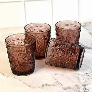 Juego de 4 Vasos de Cristal Reutilizables de Diseño Moderno de 300 ml, Textura Perfecta para Bodas, Hoteles, Viajes, con Logotipo Personalizado - Product Image 5