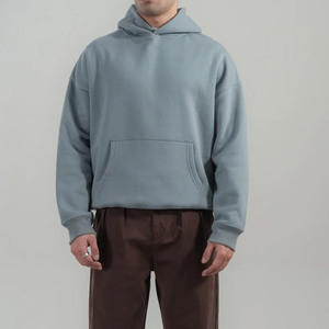 Sudadera con Capucha Extra Grande para Hombre, de Felpa, Color Sólido, con Bolsillo, Informal, para Invierno, Corte Regular, 100% Algodón, Estilo Tejido - Product Image 4