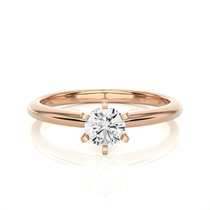 Anillo de Compromiso de Oro Sólido de 14K con Diamante Cultivado en Laboratorio, Certificado IGI, EF VVS, Anillo de Boda Elegante, Joyería Fina para Mujer - Product Image 3