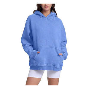 Sudadera con Capucha Personalizada de Felpa Francesa de Algodón y Poliéster Lavada al Ácido, Estilo Vintage, Oversize, de Gran Gramaje, con Bolsillo, Unisex, para Invierno - Product Image 2