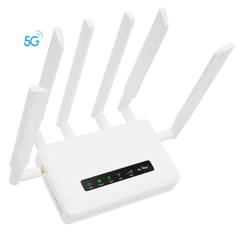 GL.iNet GL-X3000 (Spitz AX) 5G NR AX3000 Mobilfunk-Gateway-Router Wi-Fi 6 Multi-WAN-und abnehmbare Antennen Dual-Sim