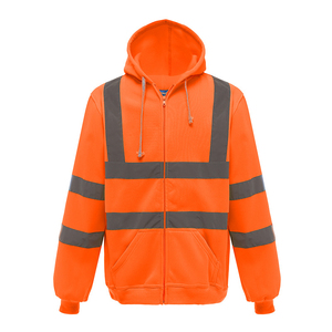 เสื้อฮู้ดสะท้อนแสง ANSI Class 3 สีเหลืองดำ ซิปหน้า สำหรับงานอุตสาหกรรม - Product Image 4