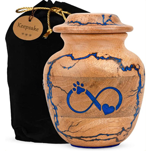 Eco Friendly Biodegradable Wooden Urn Wooden Memorial Urn for Home Display Solid Wood Ashes Urn with Brass Plate by AYAANS - Product Image 4