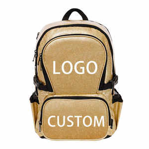 Mochila Brillante de Moda para Animadoras, Personalizada con Nombre Bordado, Parches, Bolsas de Poliéster Sólido con Purpurina, Forro de Nailon Duradero - Product Image 1