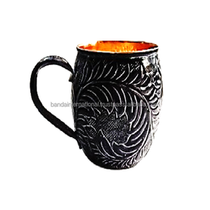 Taza de Cobre Puro Martillada con Diseño de Diamante, con Asa y Acabado Pulido, para Beber y Uso en la Cocina, Taza de Cobre a Prueba de Fugas - Product Image 4