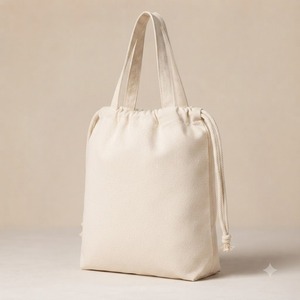 <b>Drawstring</b> Printed Jute <b>Canvas</b> Tote <b>Bag</b> Eco Friendly Large Capacity Custom Size Quote Lettering Shoulder Handbag Shopping - Product Image 5