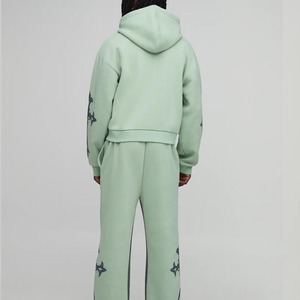Solid Color Wholesale <b>Cheap</b> Price Top Selling Men Flared Tracksuits Plain Blank Design Sport Fitness Jogging Men's Tracksuit - Product Image 1