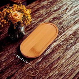 Elegante bandeja de madera para servir, superficie pulida, diseño moderno, ideal para servir café, té, bocadillos, desayuno, decoración del hogar. - Product Image 6