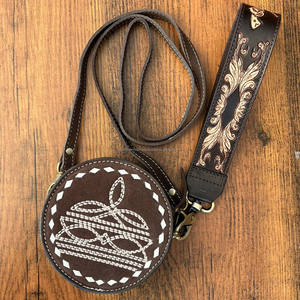 Botte point daim cuir bandoulière porte-monnaie changement stockage voyage portefeuille organisateur écouteur rouge à lèvres fronde femmes porte-carte - Product Image 2