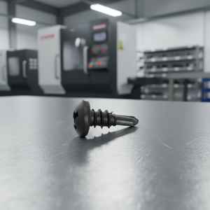 PDC 11 Tornillo de cabeza plana de acero al carbono recubierto de negro con punta de taladro Phillips, rosca estándar en pulgadas, Grado 4.8/6.8 DIN/ISO 3.5-4.8mm - Product Image 1