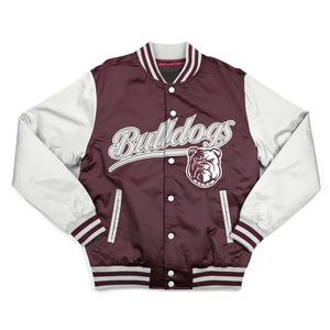 Premium White Letterman Silk Satin Jacket | Custom Embroidered Baseball Starter Bomber College Jacket | 100% High Quality Satin - Product Image 6