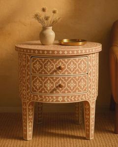 Mesa Auxiliar Personalizable Hecha a Mano con Incrustaciones de Hueso, Pieza Decorativa para el Hogar, Decoración de Interiores de Lujo, Artesanía Moderna, Regalo - Product Image 2