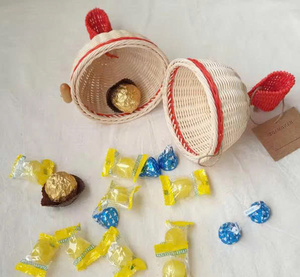 Hot Selling Natural Rattan Clothing Organizer Children's Toy <b>Bag</b> Biscuit Candy Cute Gift Basket Bohemian Style 10-<b>20L</b> Eco - Product Image 2