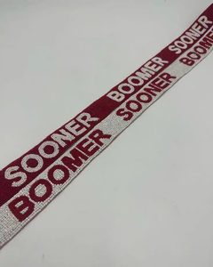 Temple Owls Webbing <b>Strap</b> with Raised Text Fashionable Bag Accessory Adjustable - Product Image 4