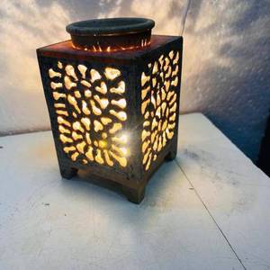 Handmade Natural Marble & Wood Aroma Burner <b>Oil</b> <b>Diffuser</b> Indian Design Home Incense Holders for Fragrances & Religious Use - Product Image 1