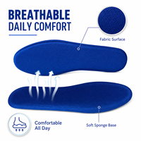 Semelles de course en mousse à mémoire de forme, absorption des chocs, respirantes, coussinets pour chaussures, confort sportif, unisexe
