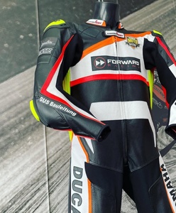 Combinaison de course en cuir pour moto, combinaison de moto en cuir épais, fabriquée au Pakistan, vêtements de moto, combinaison de course, kangourou, qualité supérieure - Product Image 1