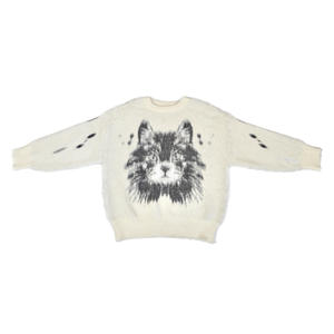 Pull-over décontracté pour homme, personnalisable OEM, en molleton 100% coton léger, col rond, jacquard duveteux, manches longues, idéal pour l'hiver - Product Image 4