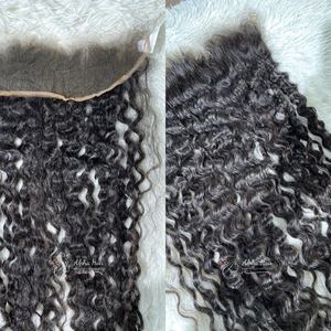 Extensiones de cabello humano de onda profunda natural sedoso sin procesar extensiones de cabello humano alineado con cutícula cabello vietnamita dibujado Doble - Product Image 6