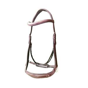 Brida Ecuestre Personalizada con Logotipo, Diseño Cosido de Lujo, para Montar a Caballo, Estilo Western, sin Bocado, de Cuero, Tamaño Personalizable - Product Image 1