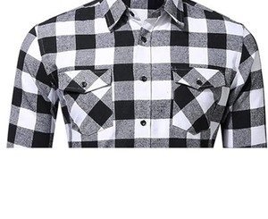 Men Cotton Flannel <b>Shirt</b> Soft <b>Plaid</b> Long Sleeve Button Down Casual Checked <b>Shirt</b> Breathable Fabric Regular Fit Everyday Fashion - Product Image 5