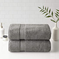 Serviette de bain en coton de luxe 400 GSM, sans peluches, absorbante, séchage rapide, pour le sport et les salons