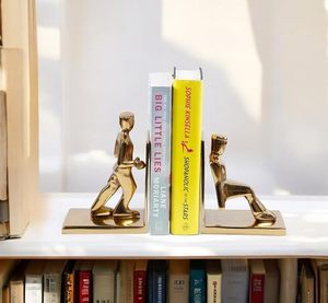 Sujetalibros Metálicos Tradicionales Pulidos de Primera Calidad para un Estilo Interior de Alta Gama, Fuerte Sujeción y Decoración Elegante - Product Image 1