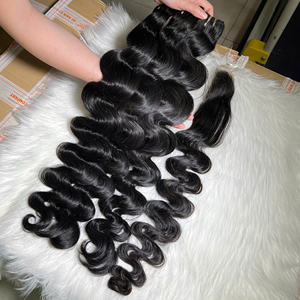 Article chaud Corps Ondulé Vietnamien Humain Haute Qualité Cheveux Cuticule Aligné Meilleur Choix Couleur Noire - Product Image 1