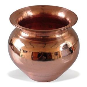 Lota de Latón/Cobre de Primera Calidad para Rituales Religiosos Hindúes, Kalash de Latón para Pooja - Product Image 1