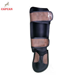 Protège-tibias en cuir léger, ajustement sécurisé, rembourrage absorbant les chocs, confort flexible, écologique, pour la boxe - Product Image 5