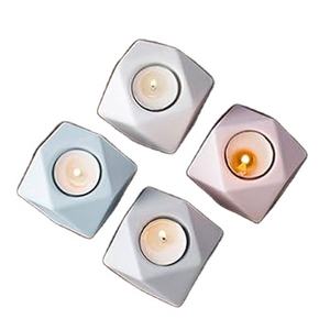 ที่ใส่ใบชาหินดีไซน์ทรงเรขาคณิตสำหรับตกแต่งบ้านงานแต่งงานร้านอาหาร-ติดเทรนด์การตกแต่งโต๊ะเทียนทางศาสนา - Product Image 1